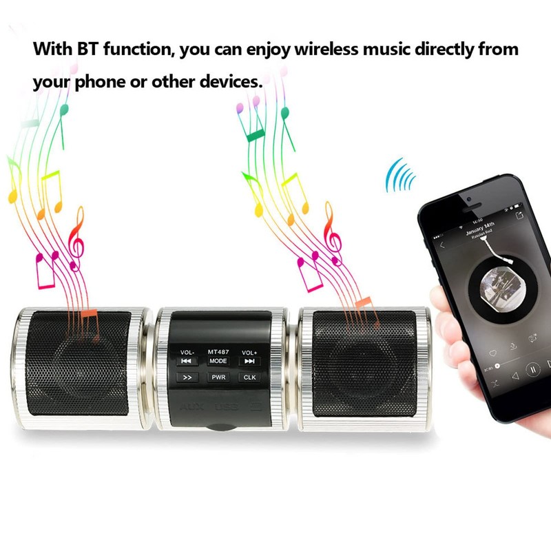 Motorcycle Audio Systems, Motorcycle Bluetooth Speaker System, Wireless IP54 Waterproof