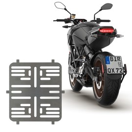 3D Carbon Design 1x Rahmenlos Edelstahl Kennzeichenhalter 180 X 200 mm / 0,8 mm dick Für Motorrad - Roller
