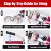 ROGVOC Propress Tool, Hydraulic Pipe Crimping Tool with 1/2, 3/4,