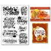 Arbuya Thanksgiving Sentiment Clear Rubber Stamps Hello Autumn Verses Greeting