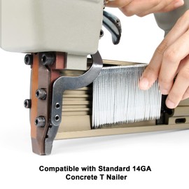 KIMSING 14 Gauge 2-1/2'' Length (64 mm) Concrete Nails 800 PCS/BOX, Concrete T-Nails for Concrete Nailers Smooth Shank