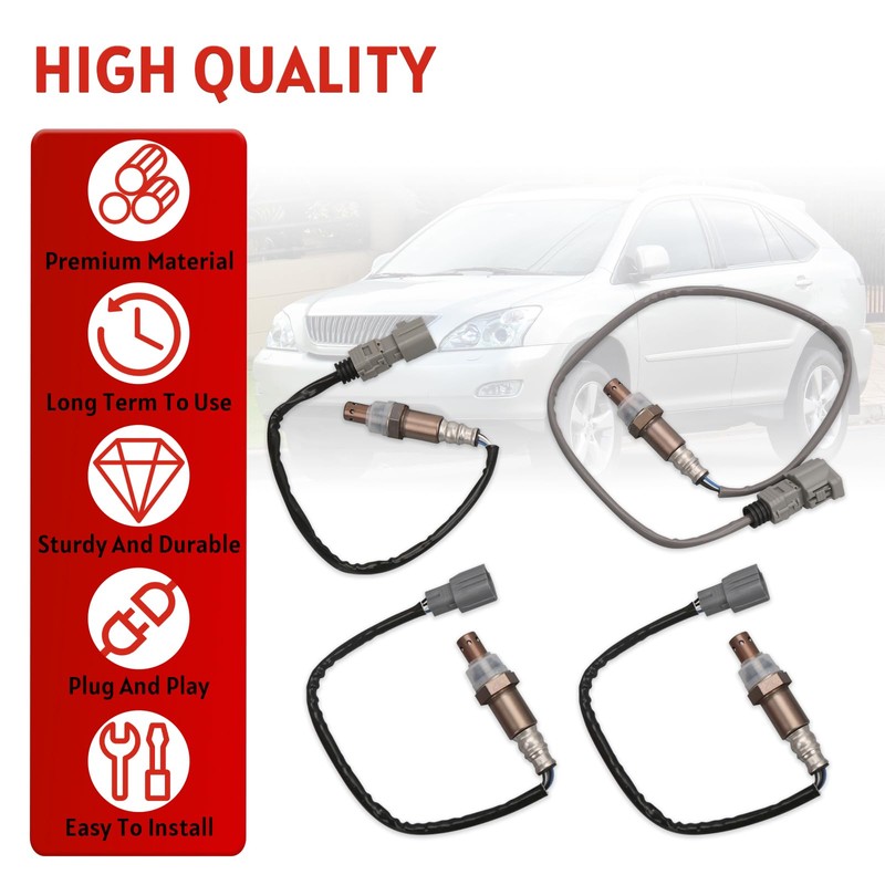 SZQBZMJ 4Pcs Upstream and Downstream Oxygen O2 Sensor Compatible with