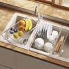 MINGFANITY Extendable Dish Drying Rack Over The Kitchen Sink, Vegetables