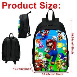 YCVBCY Kinder Spiele Rucksack, 3D Gedruckter Schulrucksack für Kinder, Cartoon Großkapazität Casual Rucksack, Einstellbare Schulrucksack für Schule Reisetasche Kindergarten, Geschenke für Kinders B