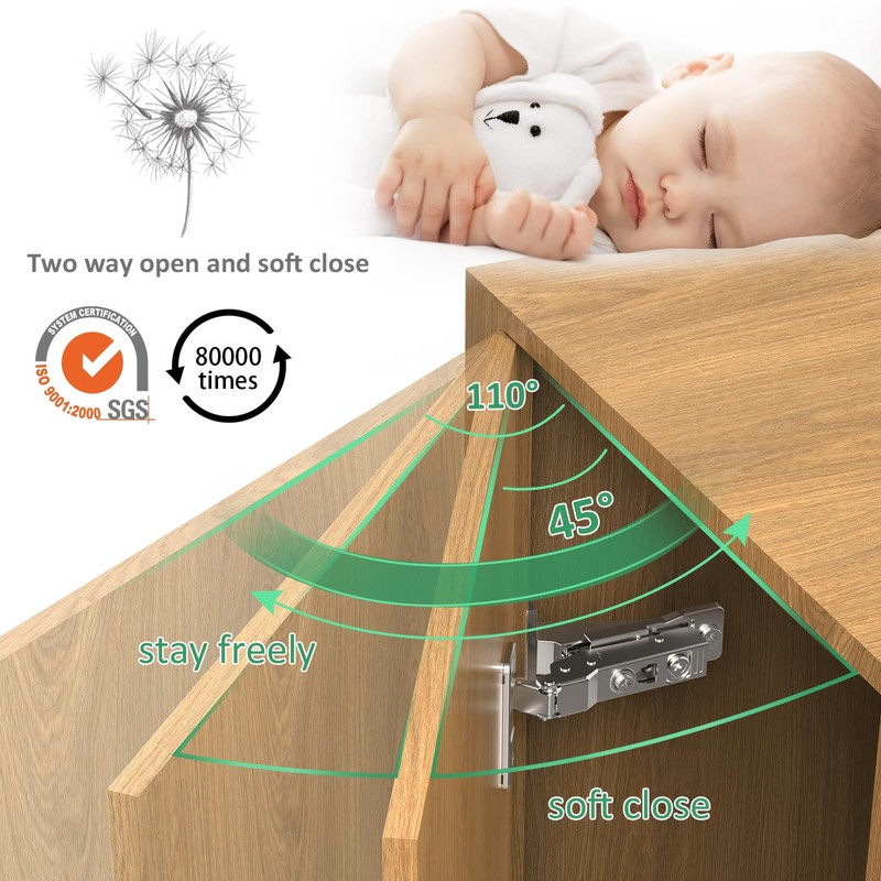 Cosycove Face Frame Inset Cabinet Hinge (2pcs), 105 Face Frame