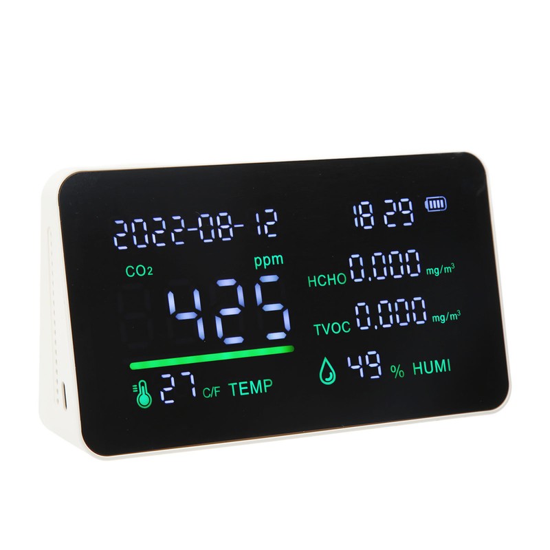 Air Quality Monitor CO2 Detector USB Charging Carbon Dioxide HCHO