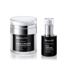 Cortex International Brocchi | Hyaluronic Acid Face & Eye Cream Set – Deep Hydration, Revitalization, Enhanced Elasticity, Youthful Glow, Radiant Complexion