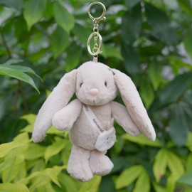 Vanpoo Adorable Bunny Rabbit Keychain with Tin,Plush Bunny Stuffed Animals Keychain with Long Ear,Kawaii Bunny Keychain Accessories for Kids Bags,Backpacks,Valentine's DayGift for Women