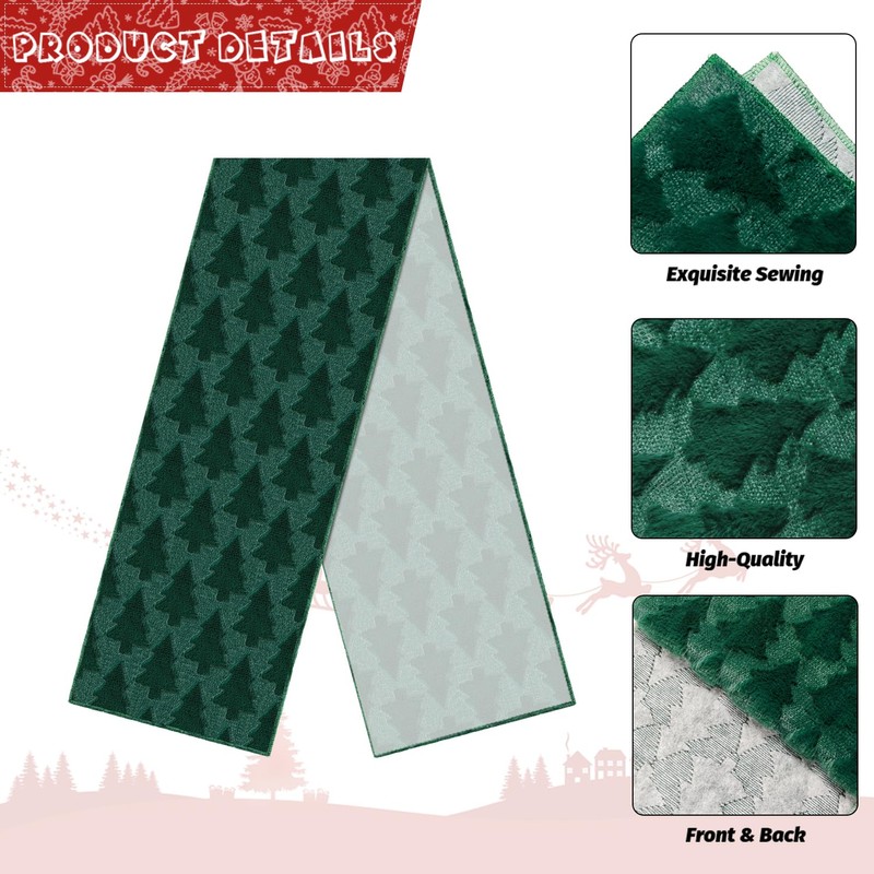 Nialnant Christmas Tree Table Runner 13 x 72 Inch,Table Runners