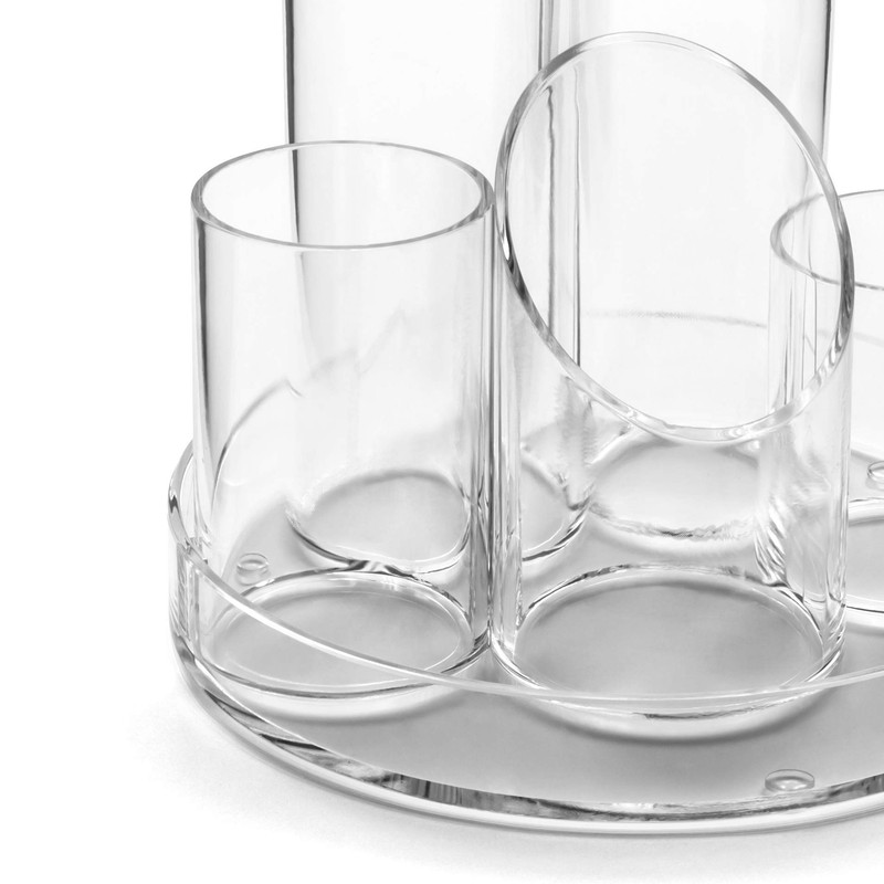 OSCO Clear Acrylic 5 Tube Pen Pot | Desk Tidy