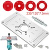 Router Table Insert Plate Metal Router Template with 4PCS Rings