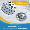 ABFLUSSHELD Set of 2 Stainless Steel Drain Strainers - Deluxe