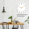cicininc Wall Clock, 14 Inch Wooden Silent Non-Ticking, Decorative Battery