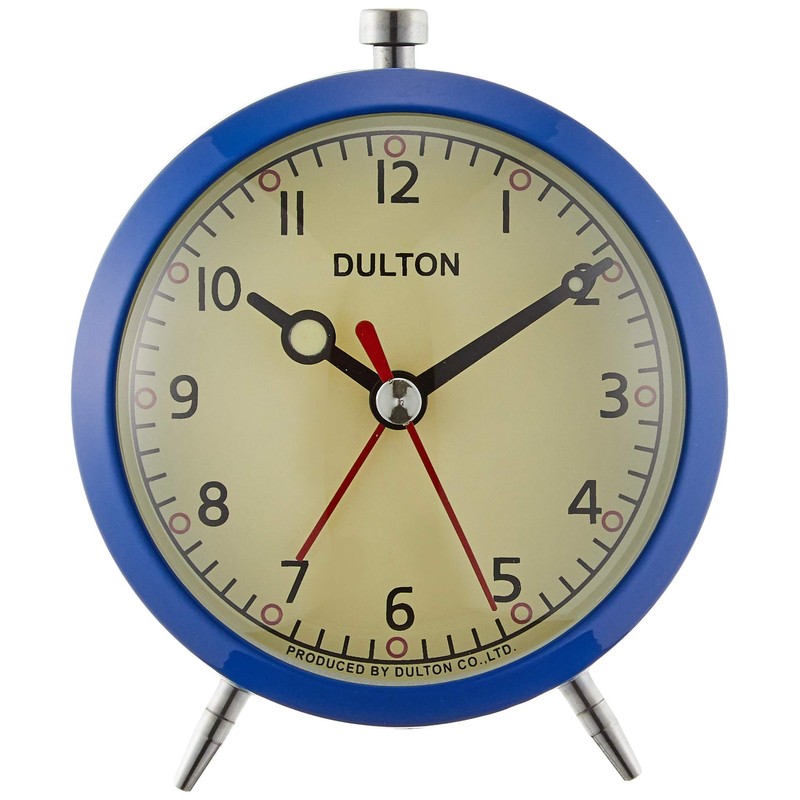 Dulton Alarm Clock, Blue, No Ticking, Cute, Analog Alarm Clock,