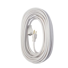 Woods Yard Master 992382 White Patio 40-Foot; 3-Pronged; 16 Gauge Extension Cord; 13 AMPS; 125 Volts; 1625 Watts; Ideal for Use with Outdoor Appliances; Decorative Lights and Holiday Displays