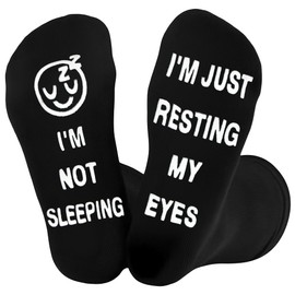 AOOWU Father's Day Gift for Dad from Daughter/Son/Wife Funny Socks, Funny Socks Novelty Socks for Unisex, Cotton Calf Socks with Non-Slip, Thanksgiving Christmas Birthday Gifts for Dad Grandad Husband