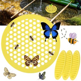 Xinlon 4 Pieces Bee Drinking Station, Bee Watering Station Round Bee Feeder Floating Bee Watering Station for Thirsty Pollinators, Outdoor Tool Garden Decoration