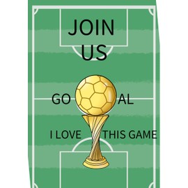 15 Football Birthday and Party Invitation Cards with Envelopes,Uniquely Designed Birthday Cards for Children,Men, Women and Kids (Green)