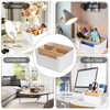 Tunejoy Multifunktionaler Schreibtisch-Organizer, Stiftehalter mit abnehmbaren Fächern, Aufbewahrungsbox aus Holz,