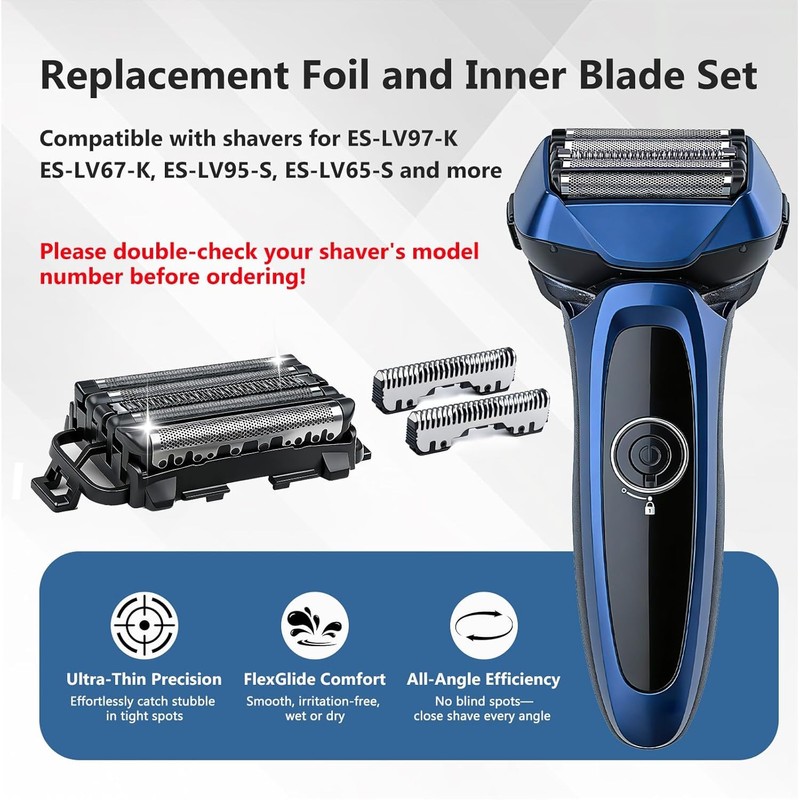 WES9032P Shaver Replacement Blades for Panasonic arc 5 5-Blade Shavers