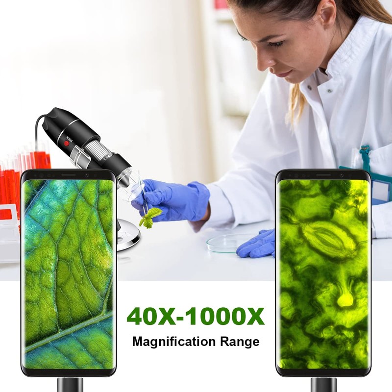 USB Microscope Camera 40X to 1000X, ByCainda Digital Microscope with