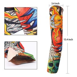 M.K ZIZZYPOP Tattoo Sleeves for Men & Women, Compression Arm Sleeves for UV Protection, Lightweight & Breathable Skin Cover (003-10PC)