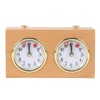 Chess Clock Timer, Retro Wooden Analog Chess Clock with Clockwork
