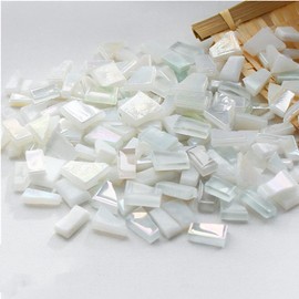 500 g Irregular Crystal Mosaic Tiles, Small Mosaic Tiles, Handmade, Crystal Crafts for Crafts, Large DIY Picture Frame, Handmade Jewellery Coaster (White Series)