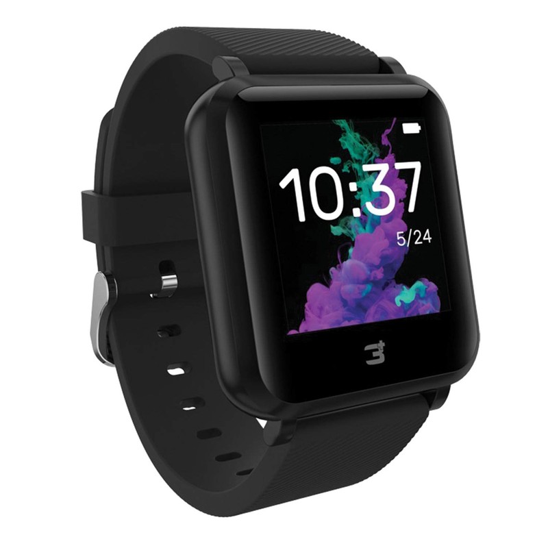 3Plus 3PL-VIBEPLUS-BK Vibe+ Smartwatch, Black