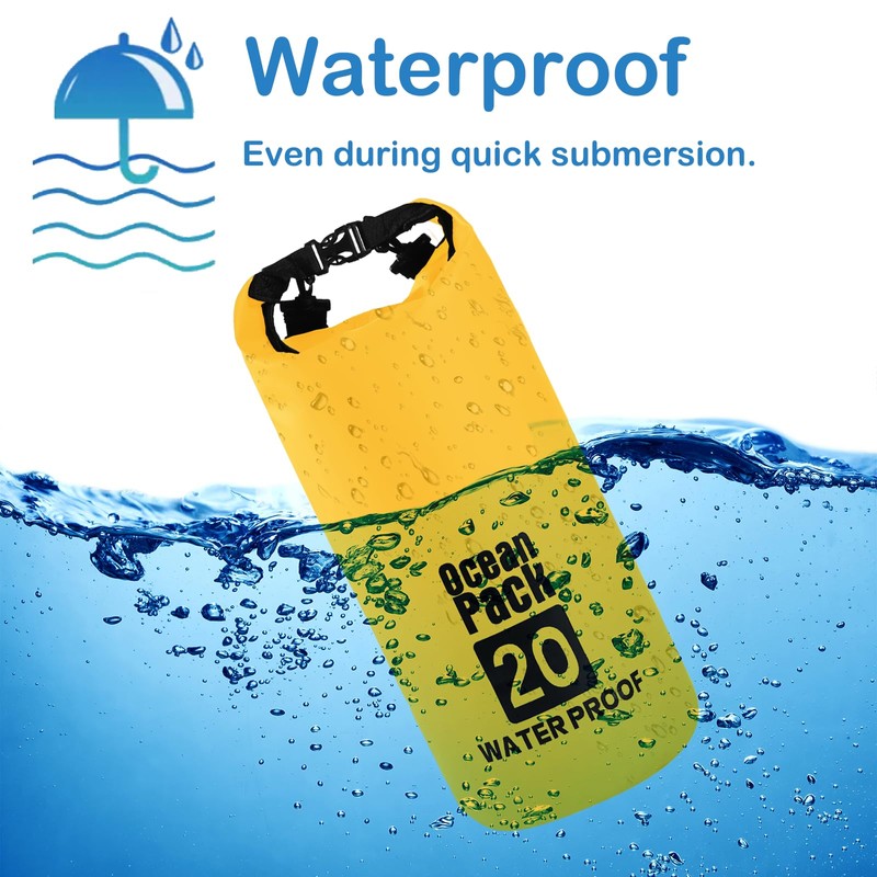 POPOYU Dry Bag, yellow, WaterproofBag