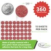 Glitter Red Labels 25mm Round Stickers - Size 1" Glue