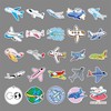 Cartoon Plane Stickers, Cartoon Tarpaulin Sticker Set, 50 Pieces, Cute