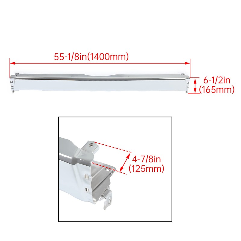 KUAFU Rear Bumper Compatible with 1996-2002 Toyota 4Runner w/o fender