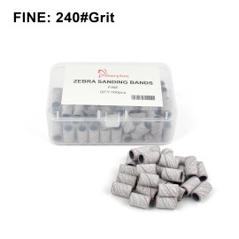5000Pcs/Carton Nail Drill Bits Sets Professional Manicure Accessories Tools 6.3mm Zebra Sanding Band Polishingcolor: Fine:240#Grit