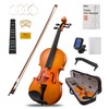 Violin 3/4 Full Size, Beginners Fiddle Kit with Case &