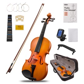 Violin 3/4 Full Size, Beginners Fiddle Kit with Case & Bow