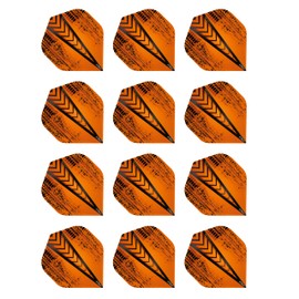 RED DRAGON Hardcore Radical Orange Extra Thick Standard Dart Flights - 4 sets Per Pack (12 Dart Flights in total)