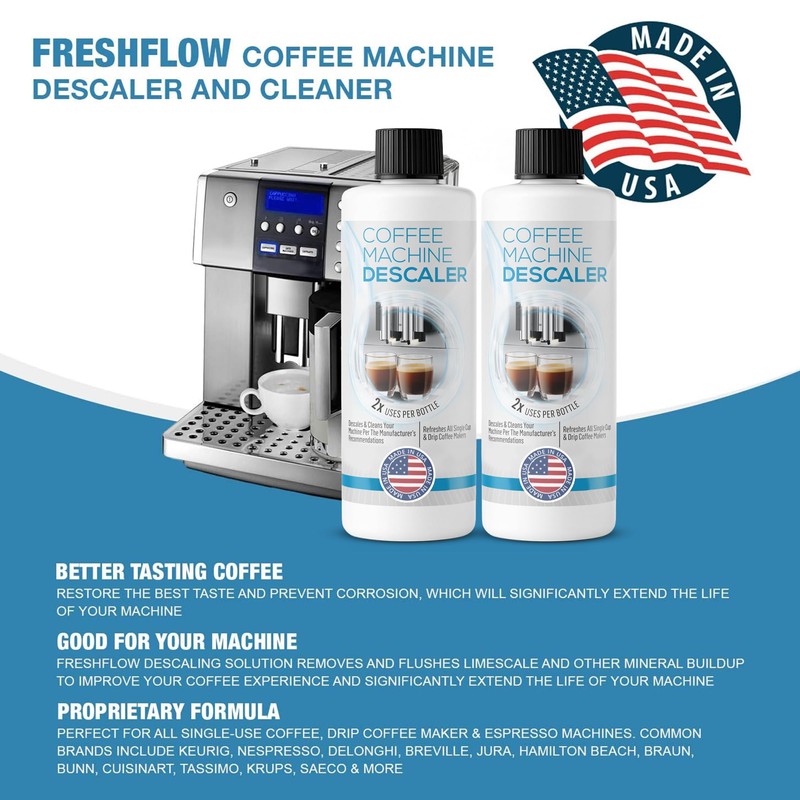 Descaling Solution for Coffee & Espresso Machines - 2 Bottle