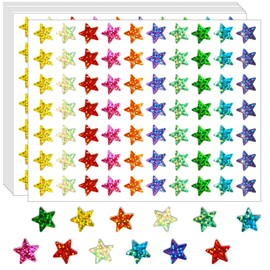 Holographic Star Stickers for Kids Reward Chart, 700 Pcs Rainbow Small Star Stickers for Face, Metallic Foil Reward Stickers for Kids Behavior,Student,Teacher Supplies,Classroom