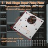 6 Pcs Cabinet Door Hinge Repair Plates, Cabinet Hinge Repair
