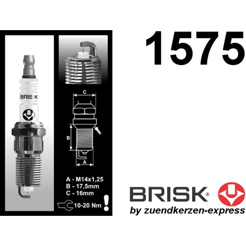 BRISK Silver GR15YS 1575 Spark Plugs Petrol LPG GPL CNG