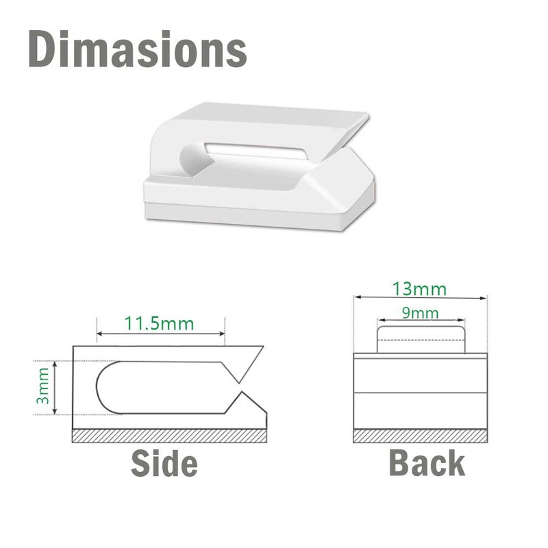 FSJEE 100Pack Mounting Fixing Clips with Screw, and 50Pack Self-Adhesive