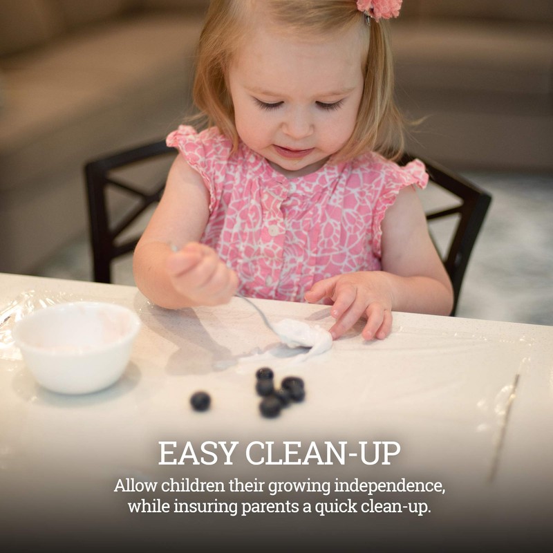 Clear Disposable Placemats for Baby, (200 Pack) Baby Eating Mat,