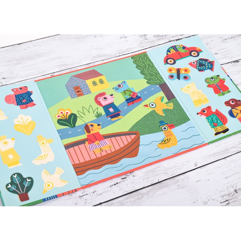 DJECO Sticker Stories Activity Toy - Animals