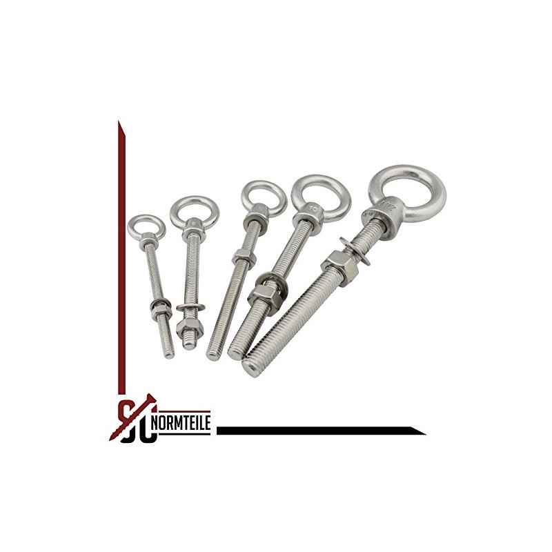 Metric Thread Eye Bolt - M6 x 60mm - (Pack