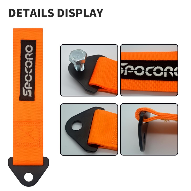 Spocoro Heavy Duty Racing Tow Strap JDM – Nylon Tow