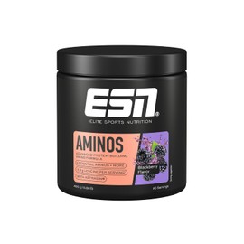 ESN Aminos, Blackberry, 400 g, Fine Amino Powder with Essential Amino Acids & Astragin, 3.2 g Leucine per Serving, Ideal Solubility, Vegan, Tested Quality - Made in Germany