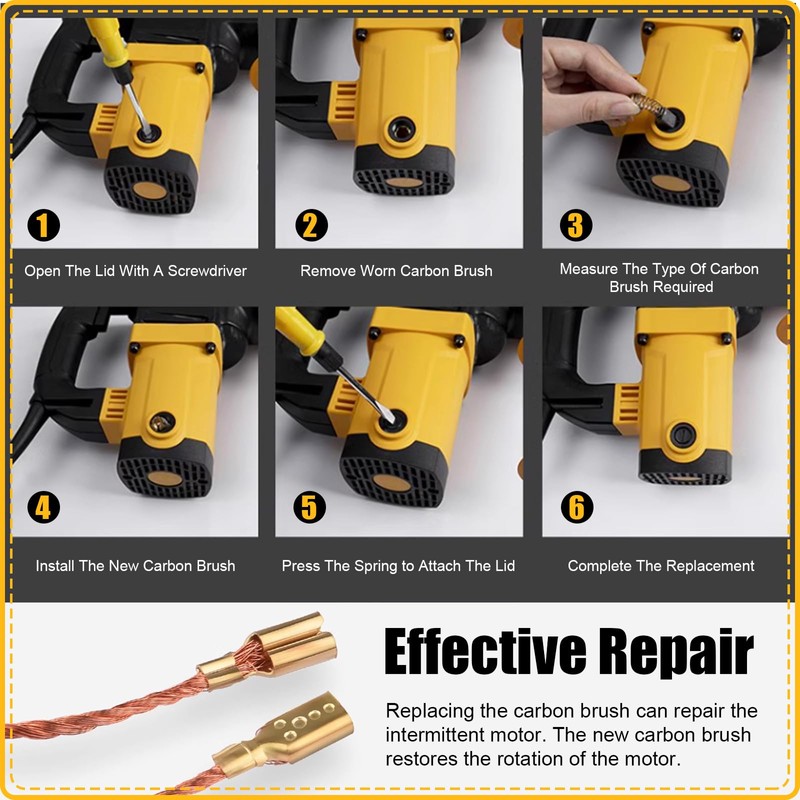 Mardatt 69Pcs 23 Sizes Electric Motor Carbon Brushes Replacement for