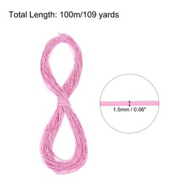 PATIKIL 109 Yards Elastic Cord Heavy Stretch String Rope 1/16"(1.5mm) Light Pink for Crafting DIY Sewing Hook Straps Camping Tie Down Strap