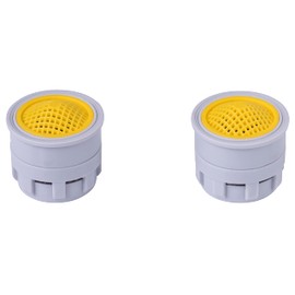 Cornat Aerator Insert M16 / M18 – Water Saving of up to 70% – Seal – Suitable for Standard Aerators – Grey – Plastic / Aerator Inner Part/Mixing Nozzle / TECWS507, Silver